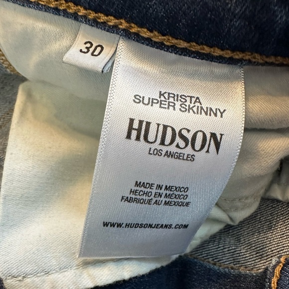Hudson Krista Ankle Super Skinny Blue Jeans - Picture 8 of 11